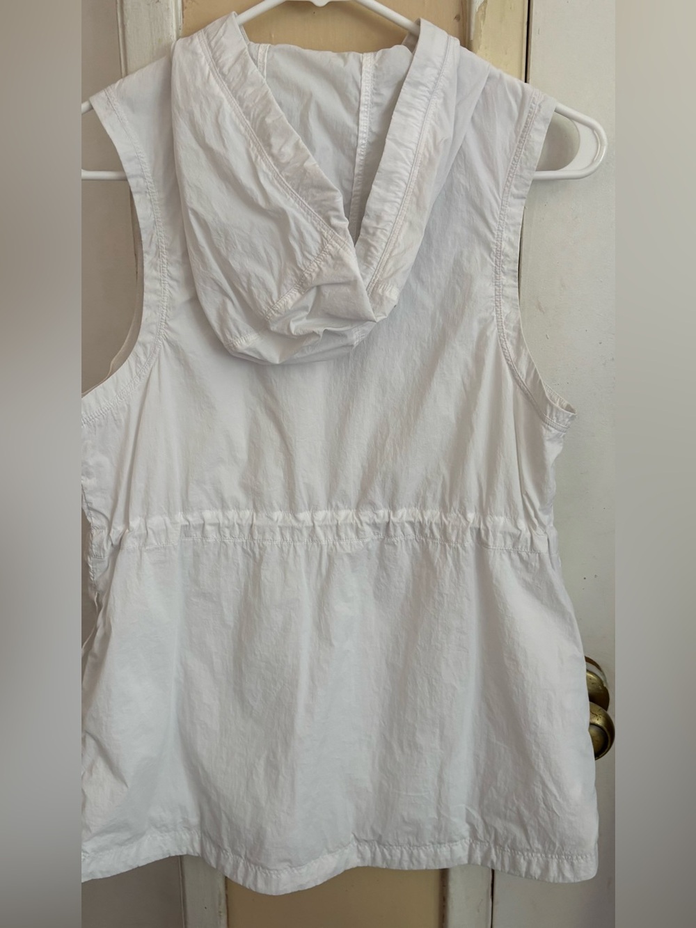 CALIA by Carrie Underwood White Sleeveless Hooded Zip-Front Vest - Picture 2 of 2